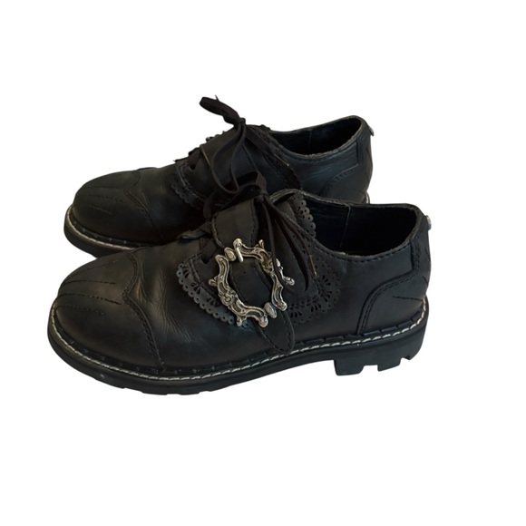 John Fluevog Discontinued 7TH Heaven Capellan Buckled Derby Shoe, Sz 6 - Picture 2 of 16